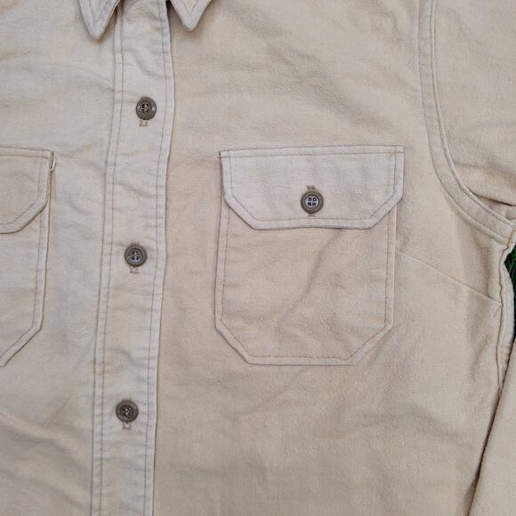 Vintage Woolrich Flannel Button Shirt Womens Medium 19x26 Yellow - Picture 11 of 14